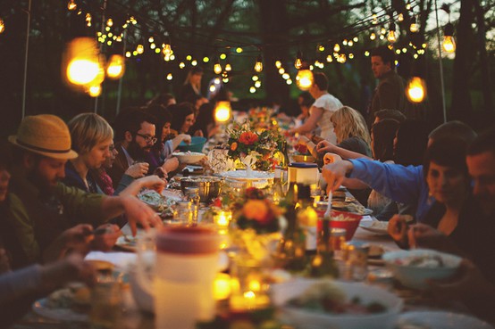 night time garden party